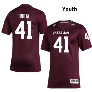 Youth AJ DiNota Maroon Texas A&M University #41 2025-26 Jerseys 415881-781
