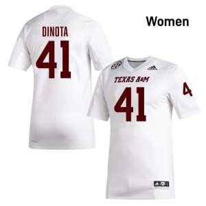 Women AJ DiNota White TAMU #41 Limited Jerseys 732169-631