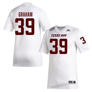 Men Adam Graham White Texas A&M Aggies #39 Stitched Jerseys 196920-119