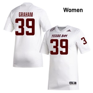 Women Adam Graham White Texas A&M Aggies #39 High School Jerseys 169524-825