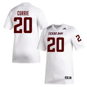 Men Adonyss Currie White Aggies #20 Stitched Jersey 917655-330