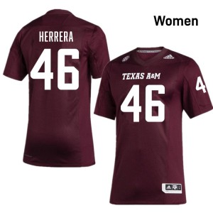 Women Aidan Herrera Maroon Texas A&M Aggies #46 Replica Jerseys 774156-426