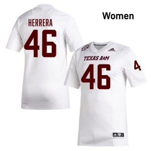 Women Aidan Herrera White Texas A&M #46 Player Jerseys 713536-486