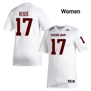Women Albert Regis White Aggies #17 Limited Jerseys 649967-924