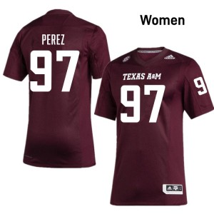 Women Alessandro Perez Maroon Texas A&M #97 Alumni Jersey 521725-368