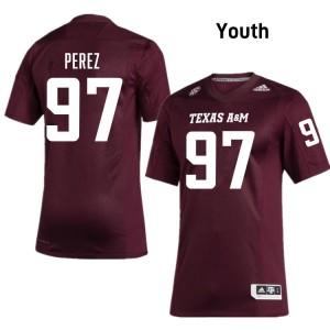 Youth Alessandro Perez Maroon Aggies #97 Limited Jersey 521635-730