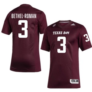 Men Ashton Bethel-Roman Maroon TAMU #3 Embroidery Jersey 420045-114