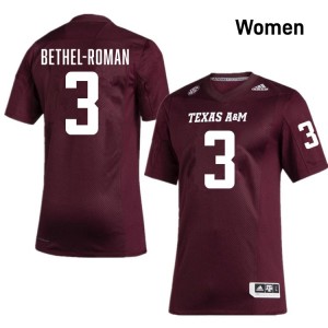 Women Ashton Bethel-Roman Maroon TAMU #3 2025-26 Jersey 940005-563