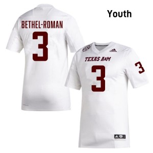 Youth Ashton Bethel-Roman White Aggies #3 Replica Jersey 707010-361