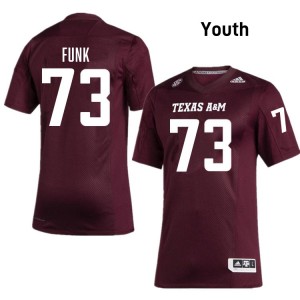 Youth Ashton Funk Maroon Texas A&M Aggies #73 High School Jersey 239993-204