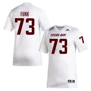 Men Ashton Funk White Texas A&M #73 Player Jerseys 813794-161