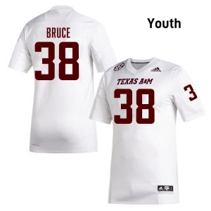 Youth Benjamin Bruce White Texas A&M University #38 Official Jerseys 869994-362