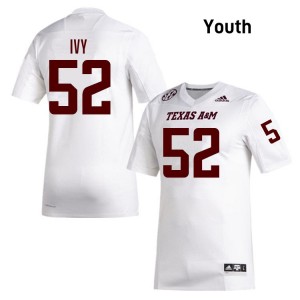 Youth Blake Ivy White TAMU #52 Official Jersey 713398-541