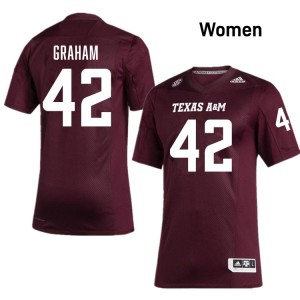 Women Boomer Graham Maroon TAMU #42 Player Jersey 778104-689
