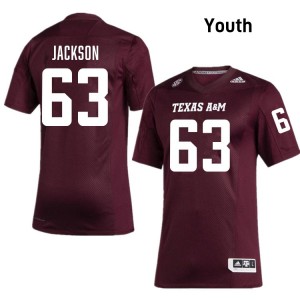 Youth Chance Jackson Maroon Aggies #63 Game Jerseys 883597-237