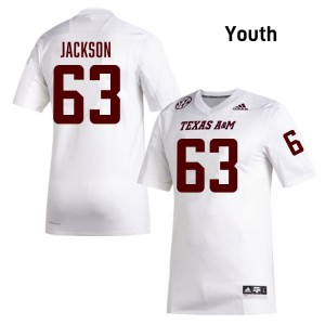 Youth Chance Jackson White Texas A&M Aggies #63 Alumni Jersey 620007-278