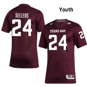 Youth Cobey Sellers Maroon Aggies #24 2025-26 Jersey 999450-316
