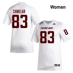 Women Colton Chmelar White Texas A&M #83 Player Jerseys 233338-996