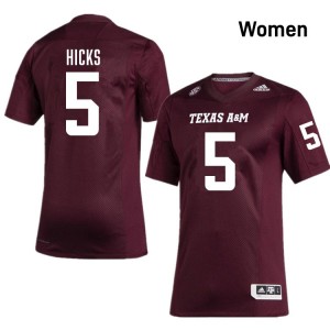 Women DJ Hicks Maroon Texas A&M Aggies #5 High School Jerseys 403617-489