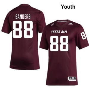 Youth DJ Sanders Maroon Aggies #88 Stitched Jersey 431866-542