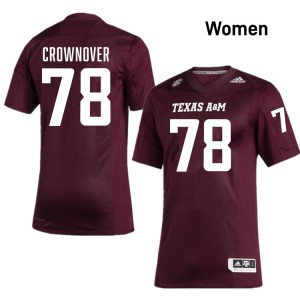 Women Dametrious Crownover Maroon TAMU #78 Embroidery Jerseys 207418-660