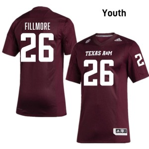 Youth Dashawn Fillmore Maroon Texas A&M Aggies #26 High School Jersey 672794-512