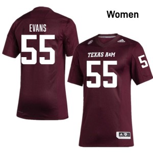 Women Dealyn Evans Maroon Texas A&M University #55 Limited Jersey 660040-943