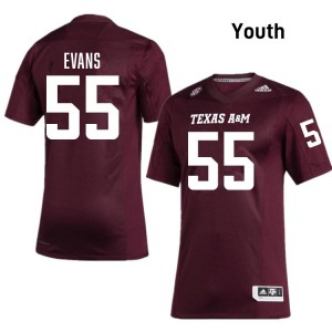 Youth Dealyn Evans Maroon Texas A&M Aggies #55 University Jersey 734798-294