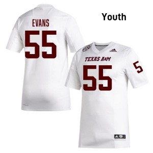 Youth Dealyn Evans White Texas A&M Aggies #55 NCAA Jersey 105335-414