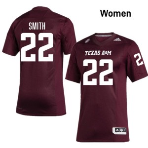 Women EJ Smith Maroon TAMU #22 Limited Jerseys 914615-788