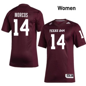 Women Eli Morcos Maroon Texas A&M Aggies #14 Replica Jerseys 804348-595