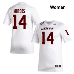 Women Eli Morcos White TAMU #14 Limited Jersey 450033-457