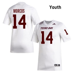 Youth Eli Morcos White Texas A&M Aggies #14 Alumni Jersey 292237-587