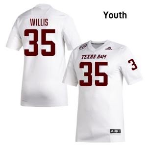 Youth Isaiah Willis White TAMU #35 Limited Jerseys 811365-910