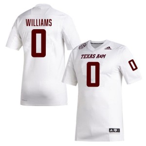 Men Izaiah Williams White Texas A&M #0 Embroidery Jerseys 626976-789