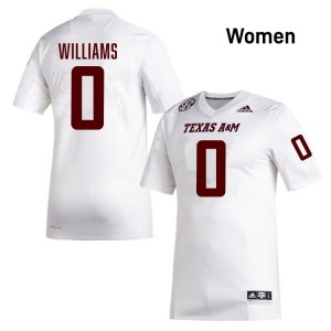 Women Izaiah Williams White Texas A&M #0 2025-26 Jersey 110241-308