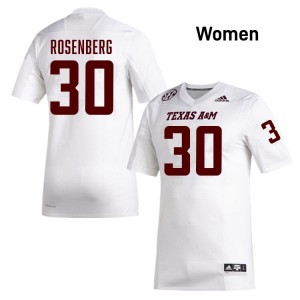 Women JR Rosenberg White TAMU #30 University Jersey 748092-657