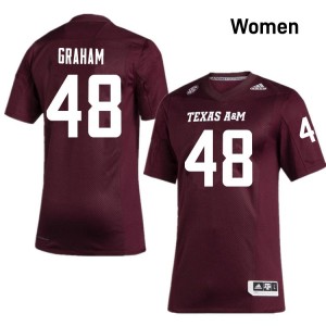 Women Jacob Graham Maroon Texas A&M Aggies #48 Official Jersey 145859-559