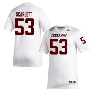 Men Jadon Scarlett White Aggies #53 University Jerseys 340561-278