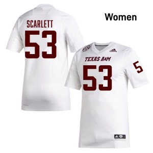 Women Jadon Scarlett White Texas A&M #53 2025-26 Jerseys 890736-760