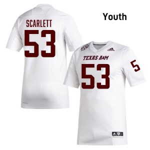 Youth Jadon Scarlett White Aggies #53 2025-26 Jerseys 962796-569