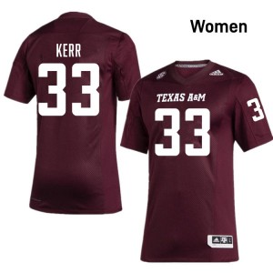 Women Jarred Kerr Maroon Texas A&M University #33 Limited Jersey 649235-518