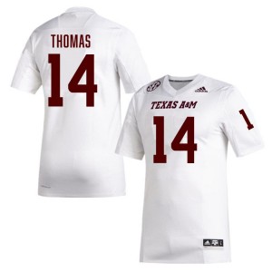 Men Jayvon Thomas White Texas A&M #14 2025-26 Jersey 306676-996