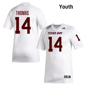 Youth Jayvon Thomas White Texas A&M University #14 2025-26 Jersey 133667-358