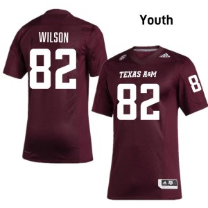 Youth Jonah Wilson Maroon TAMU #82 NCAA Jerseys 356073-849