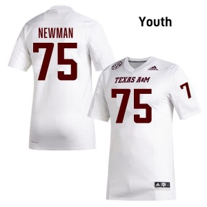 Youth Jonte Newman White TAMU #75 NCAA Jerseys 277966-884