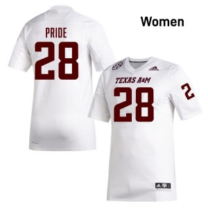 Women Jordan Pride White Texas A&M Aggies #28 2025 Jerseys 665413-534