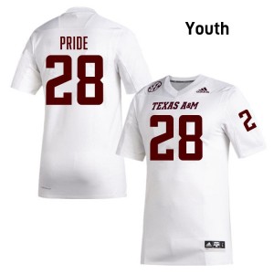 Youth Jordan Pride White Texas A&M University #28 Replica Jerseys 101776-804