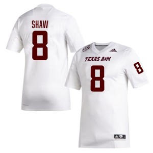 Men Jordan Shaw White Aggies #8 Official Jerseys 364038-484