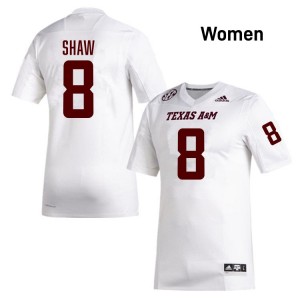 Women Jordan Shaw White Texas A&M Aggies #8 Stitched Jersey 286170-139
